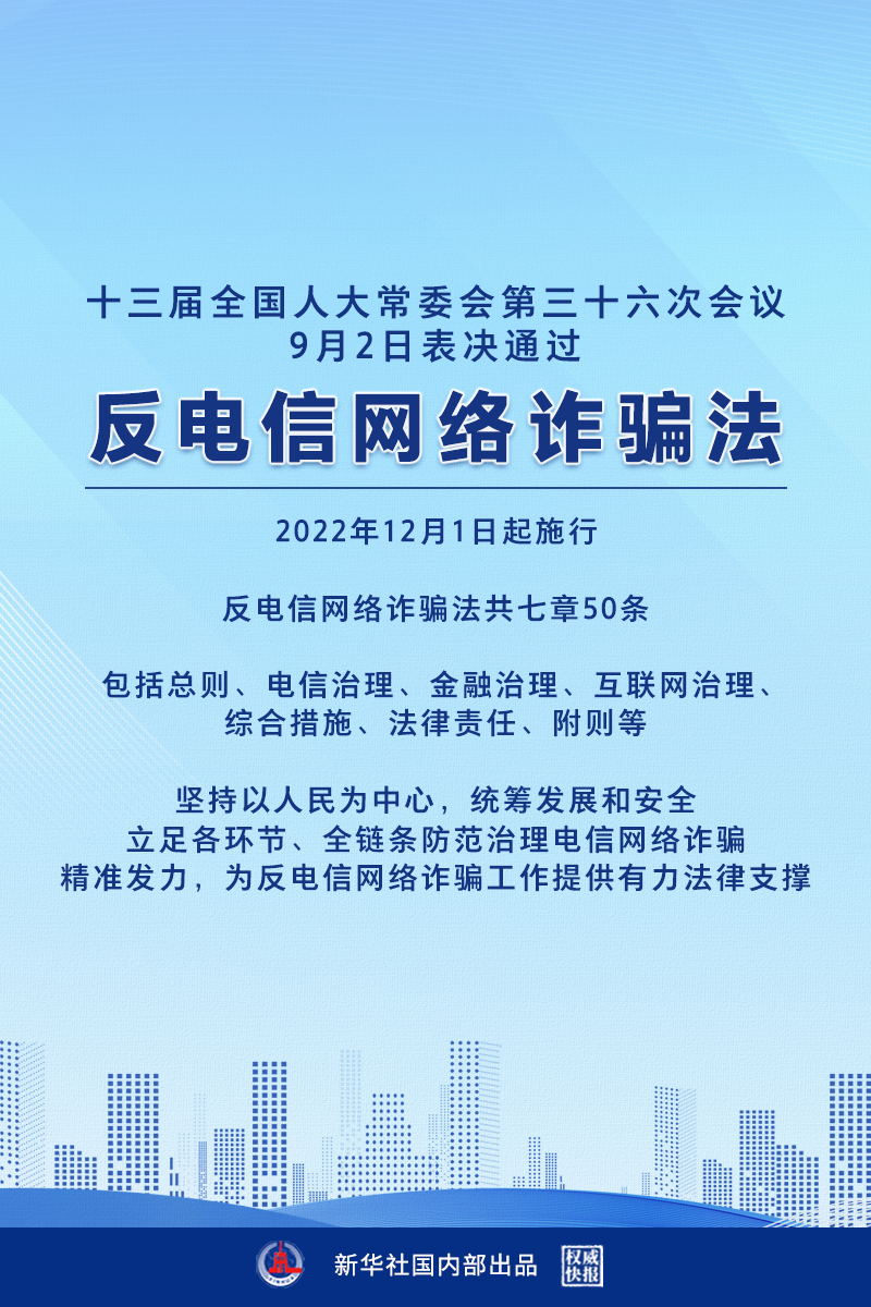 
北京宣武医院挂号黄牛电话,住院检查加快权威快报丨反电信网络诈骗法表决通过