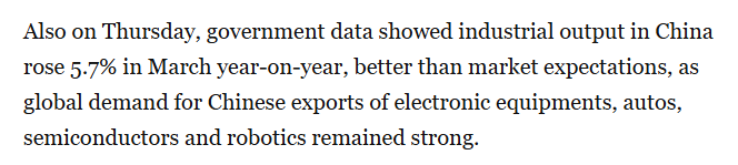 全球媒体聚焦 | 中国经济一季度增长亮眼 出口和制造业持续发力