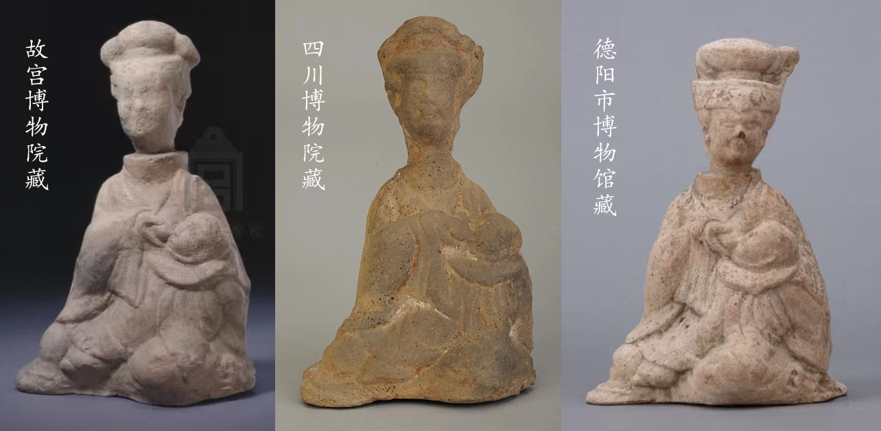 △各地博物馆收藏的陶哺乳俑