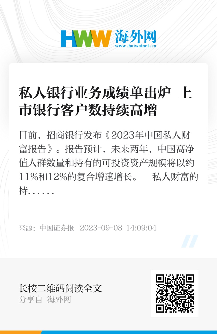 私人银行业务成绩单出炉 上市银行客户数持续高增