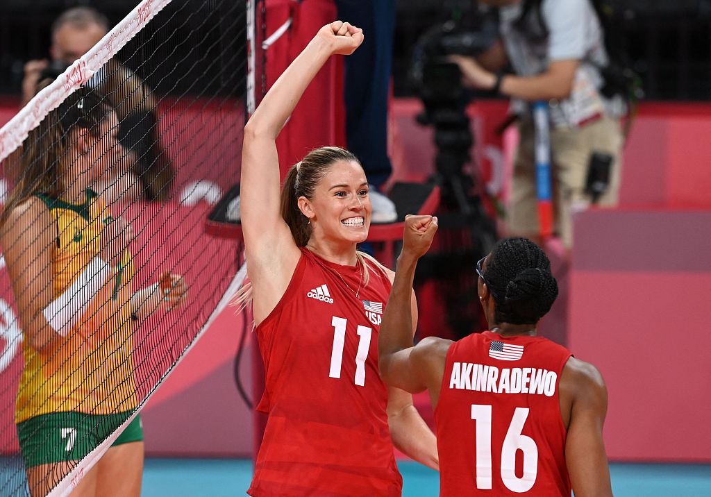 3比0完胜巴西美国女排首夺奥运金牌