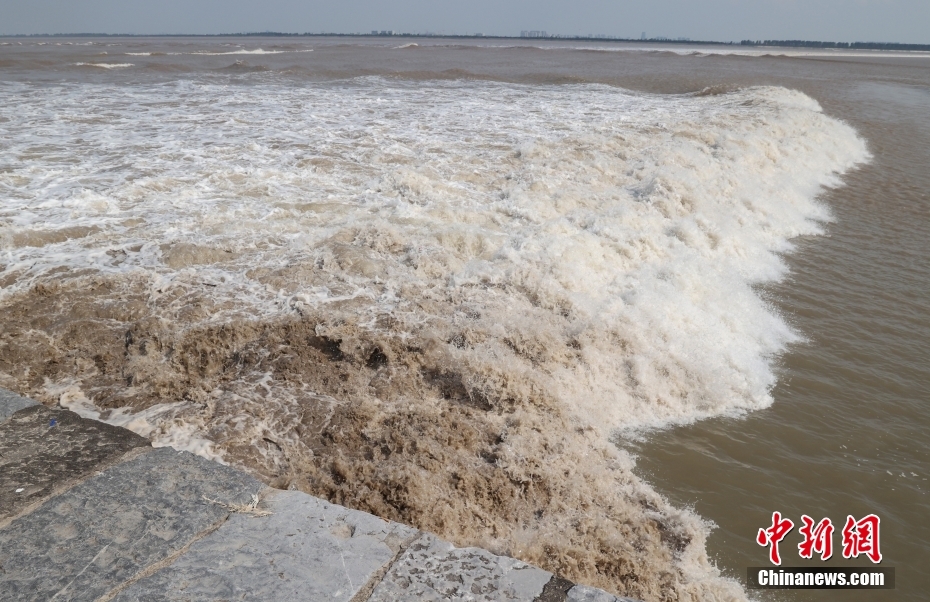 杭州钱塘江“鬼王潮”汹涌壮观