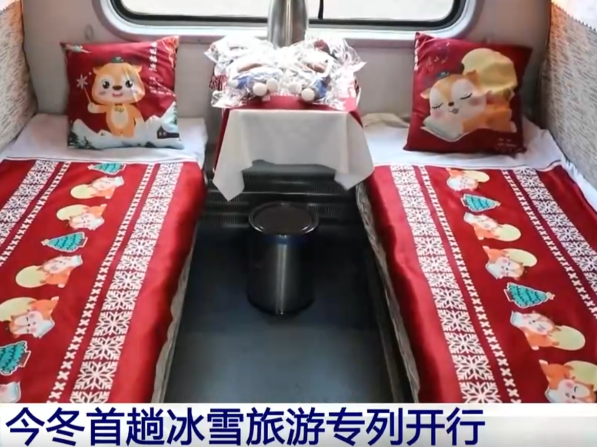 乘着火车体验浓浓“东北味+冰雪情” 黑龙江今冬首趟冰雪旅游专列开行