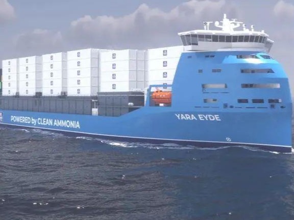 中国自主研发设计 全球首艘氨燃料动力集装箱船订单落地