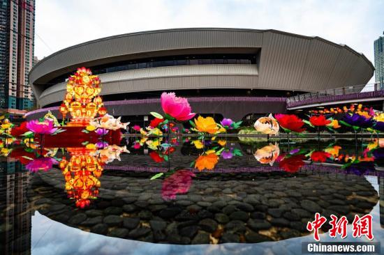 香港彩灯亮相迎接元宵佳节