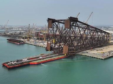 亚洲第一深水导管架“海基二号”建造完工 工程刷新多项亚洲纪录