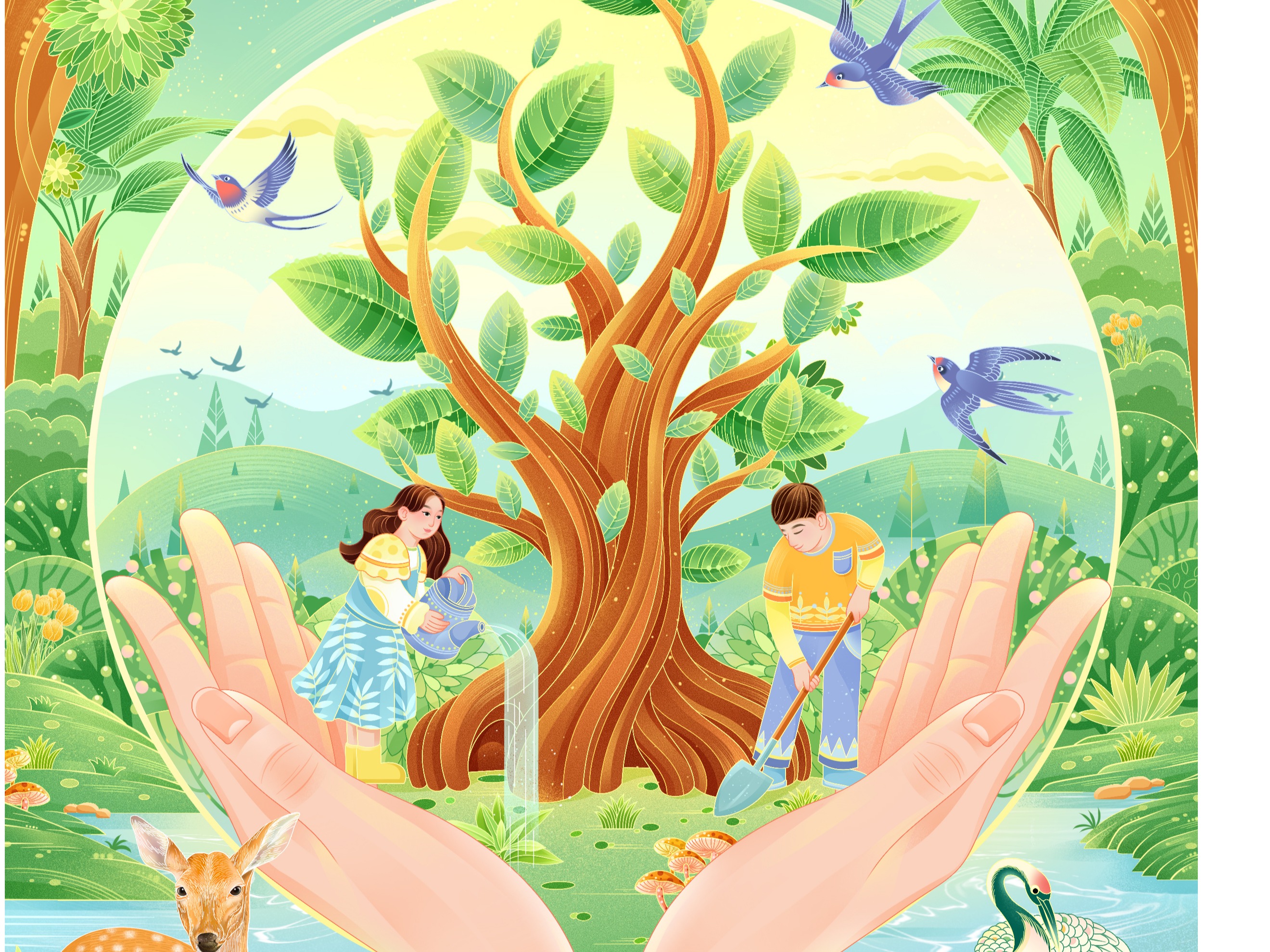 春光正好植树去！“植”得期待，共“树”未来