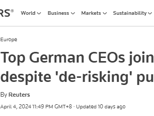 【C财经】德国总理朔尔茨访华：随访德企高管看好中国市场 将持续加码“投资中国”