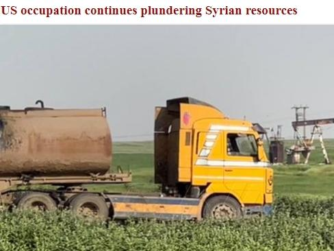 69辆车运送！美军再次盗取叙利亚石油和小麦