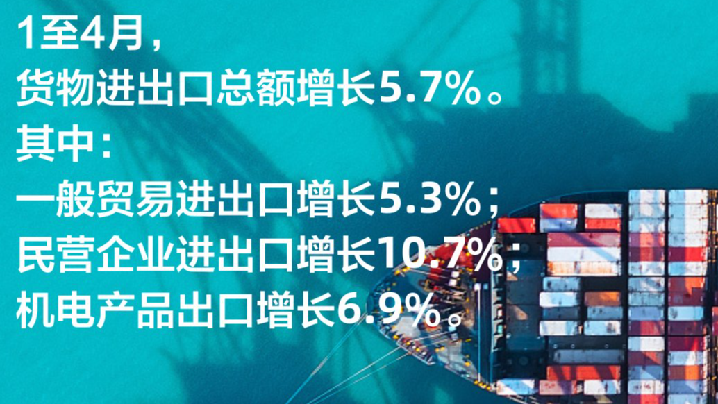 5.7%！1至4月货物进出口增长背后细节多
