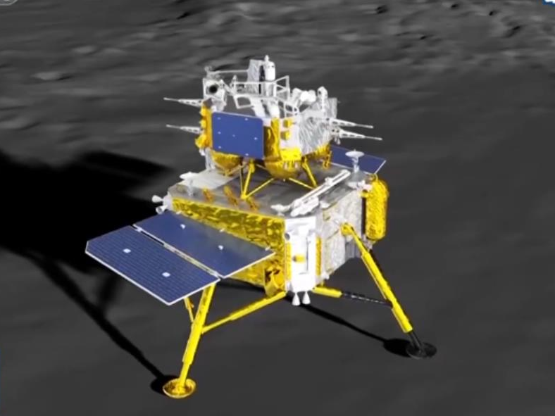 嫦娥六号探测器进入环月轨道飞行