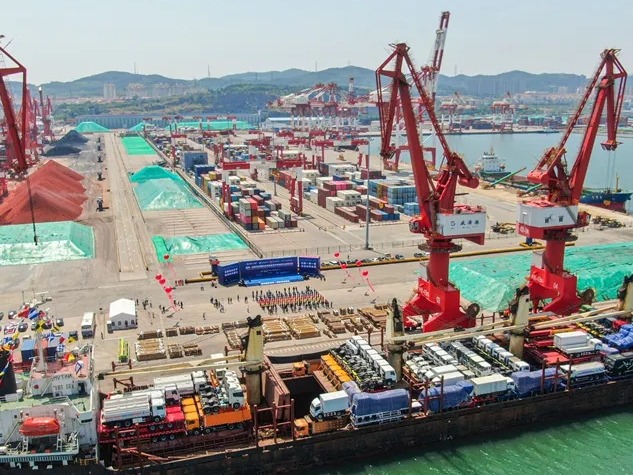 “威海—坦桑尼亚”国际航线首航 中非集拼仓正式启用