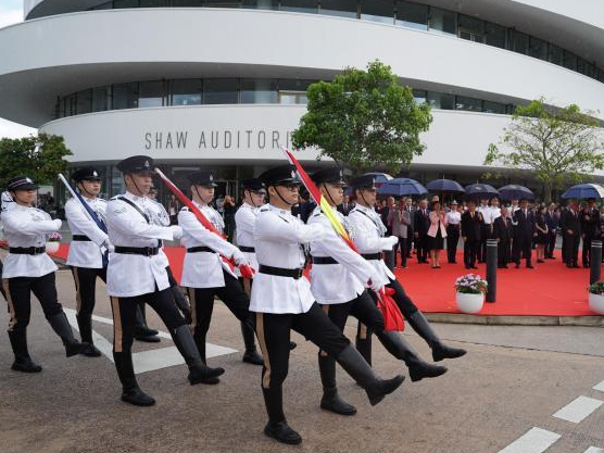 香港多所高校举行升旗仪式庆回归