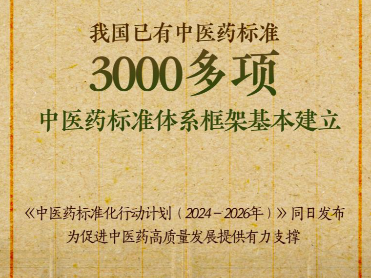 3000多项！我国中医药标准体系框架基本建立