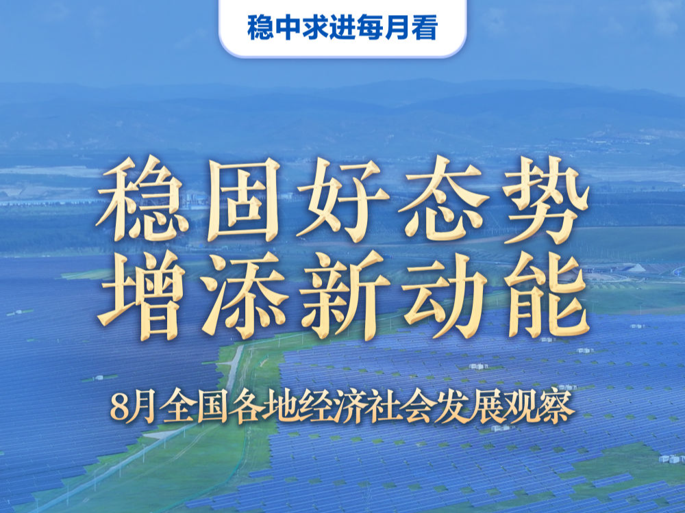 稳中求进每月看｜稳固好态势 增添新动能——8月全国各地经济社会发展观察