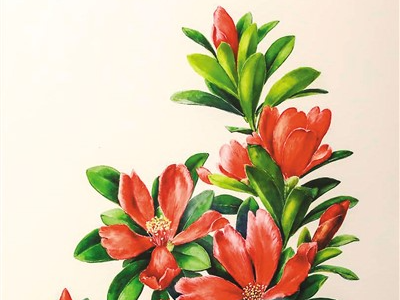 妙笔绘植物，丹青聚芳华