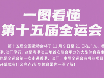 全运会｜一图看懂第十五届全运会