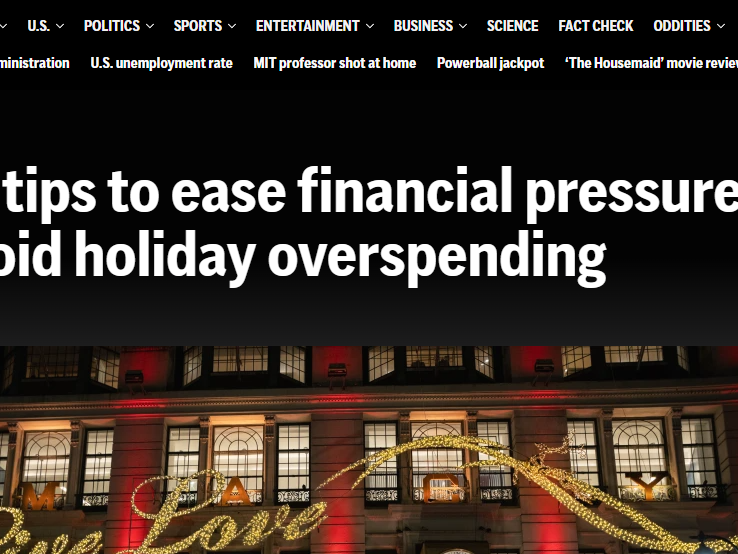 【世界说】当美国假日季遭遇通胀 美最新民调：近七成民众坦言财务焦虑让节日计划“缩水”