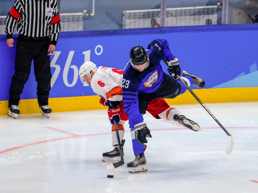 亚冬会｜冰球项目开赛 吉尔吉斯斯坦队赢下揭幕战