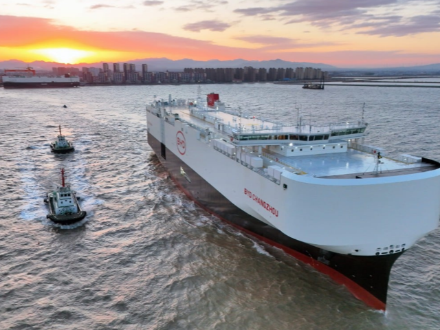 中国加速建造运输船以促进汽车出口