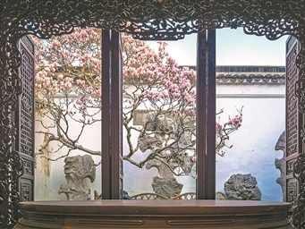 园林藏春光 花窗两相宜