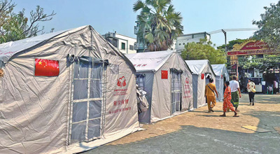 “现在终于有住的地方了，感谢中国朋友”