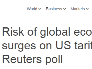 【世界说】经济学家：美滥用关税令经济衰退风险居高不下，终是害人又伤己