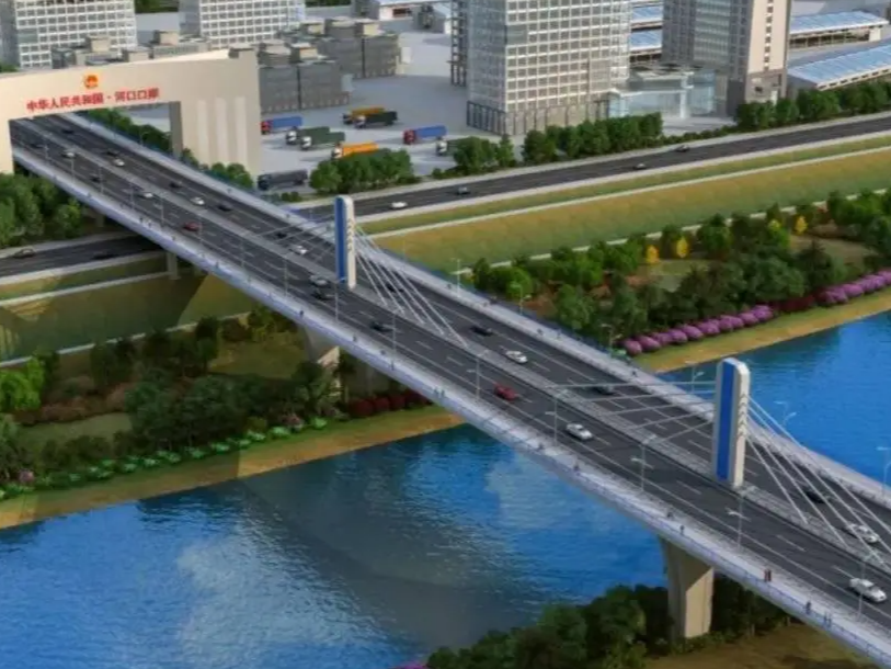 外媒：中国坝洒-越南巴刹红河界河公路大桥开工