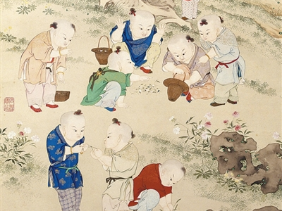 端午童戏 稚趣丹青