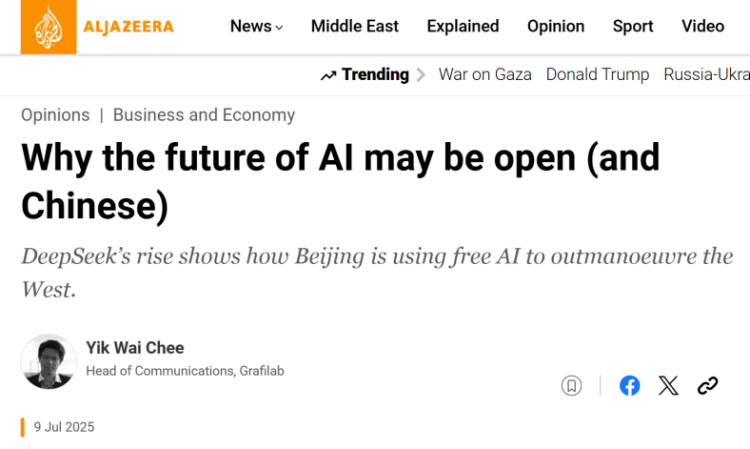 外媒：“人工智能的未来属于中国”