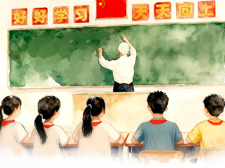 好评中国｜手绘长图：夯实育人之基，培养时代新人