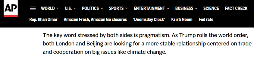 全球媒体聚焦 | 外媒：英国首相访华寻求“务实合作” 力图打破“冰河时代”