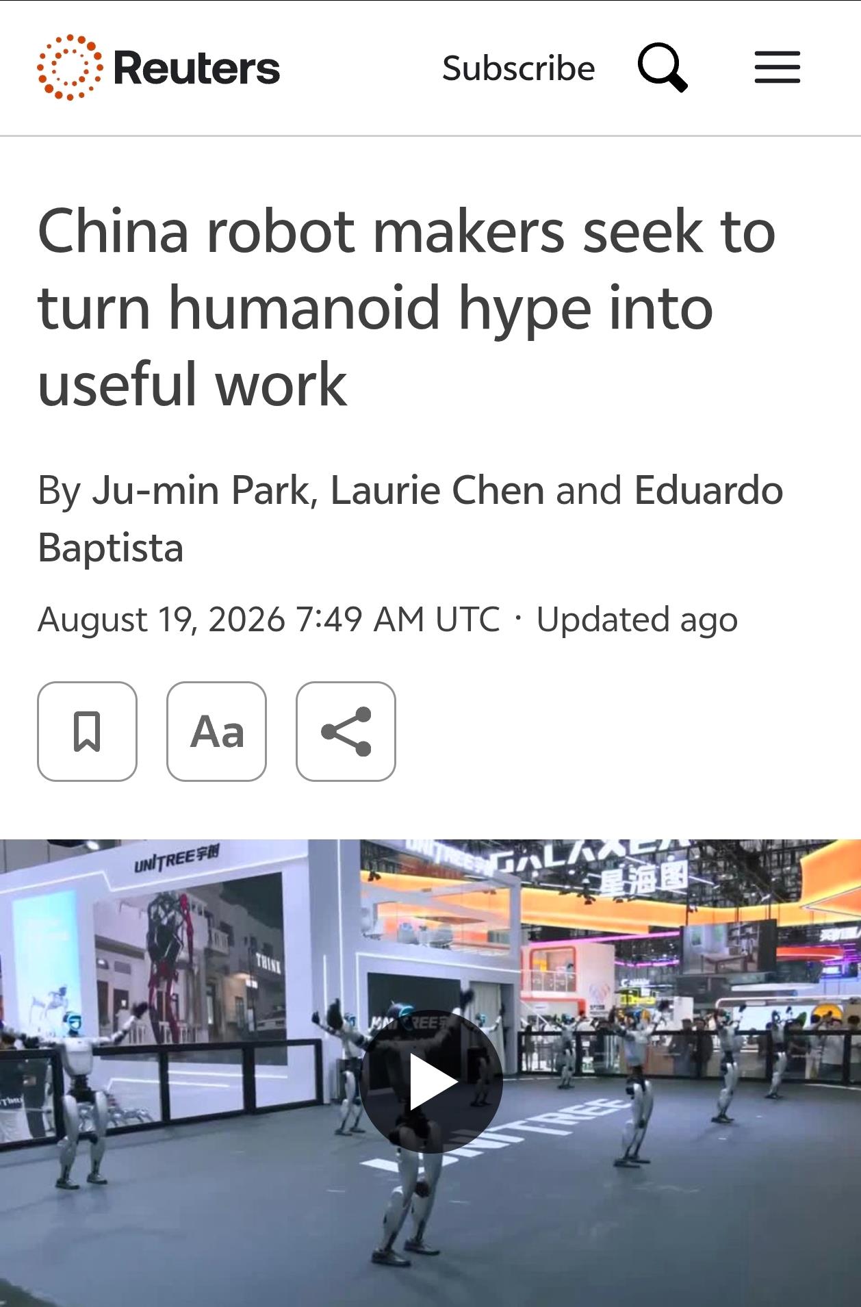 全球媒体聚焦 | “中国正在成为人形机器人技术中心”_fororder_1